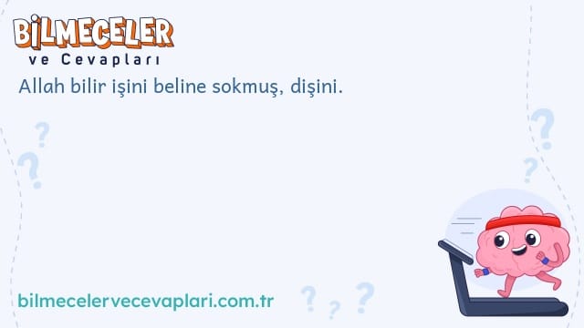 Allah bilir işini beline sokmuş, dişini.