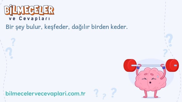 Bir şey bulur, keşfeder, dağılır birden keder.