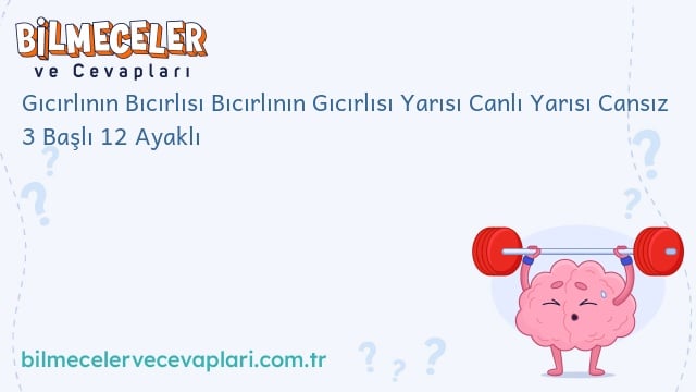 Gıcırlının Bıcırlısı Bıcırlının Gıcırlısı Yarısı Canlı Yarısı Cansız 3 Başlı 12 Ayaklı