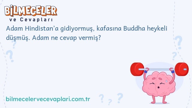 Adam Hindistan’a gidiyormuş, kafasına Buddha heykeli düşmüş. Adam ne cevap vermiş?