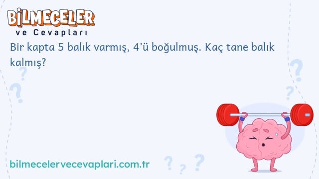 Bir kapta 5 balık varmış, 4’ü boğulmuş. Kaç tane balık kalmış?