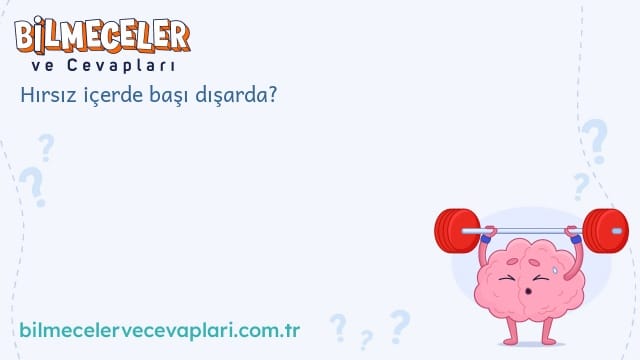 Hırsız içerde başı dışarda?