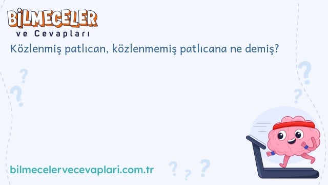 Közlenmiş patlıcan, közlenmemiş patlıcana ne demiş?